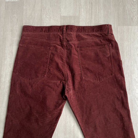 Vince Men’s Corduroy Five Pocket pants Slim Straight Fit Brick Red Size 36 - Picture 4 of 11
